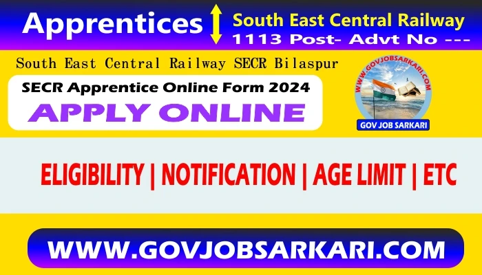 railway secr bharti online form 2024