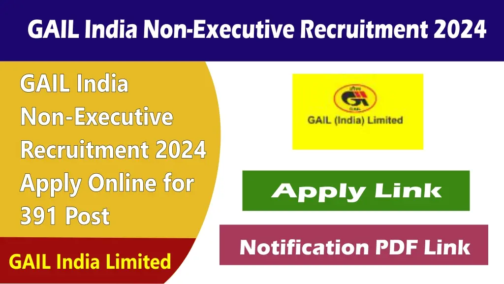 gail india non-executive recruitment 2024