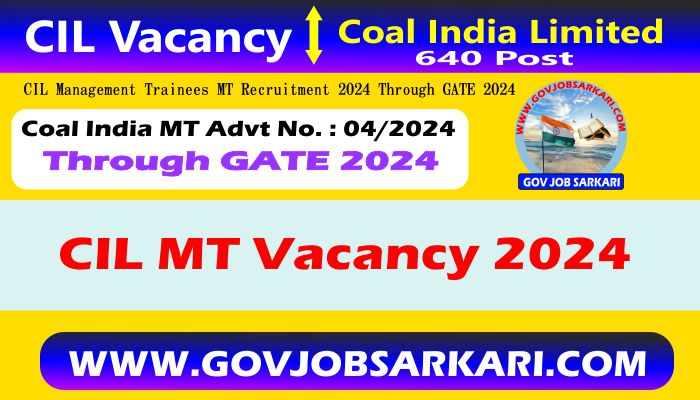 coal india limited cil mt recruitment 2024