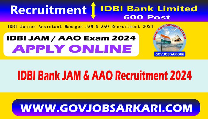 idbi jam aao recruitment 2024