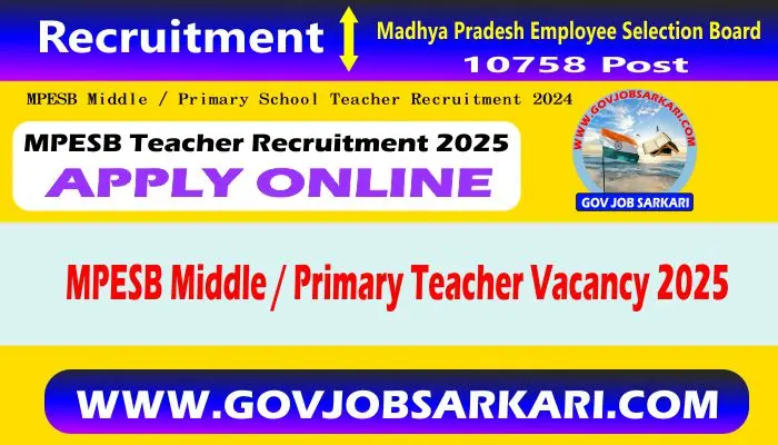 mpesb-school-teacher-recruitment-2025